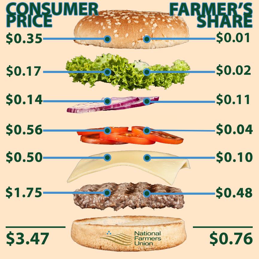 It will cost you, on average, about $3.47 to buy the ingredients for a cheeseburger,…