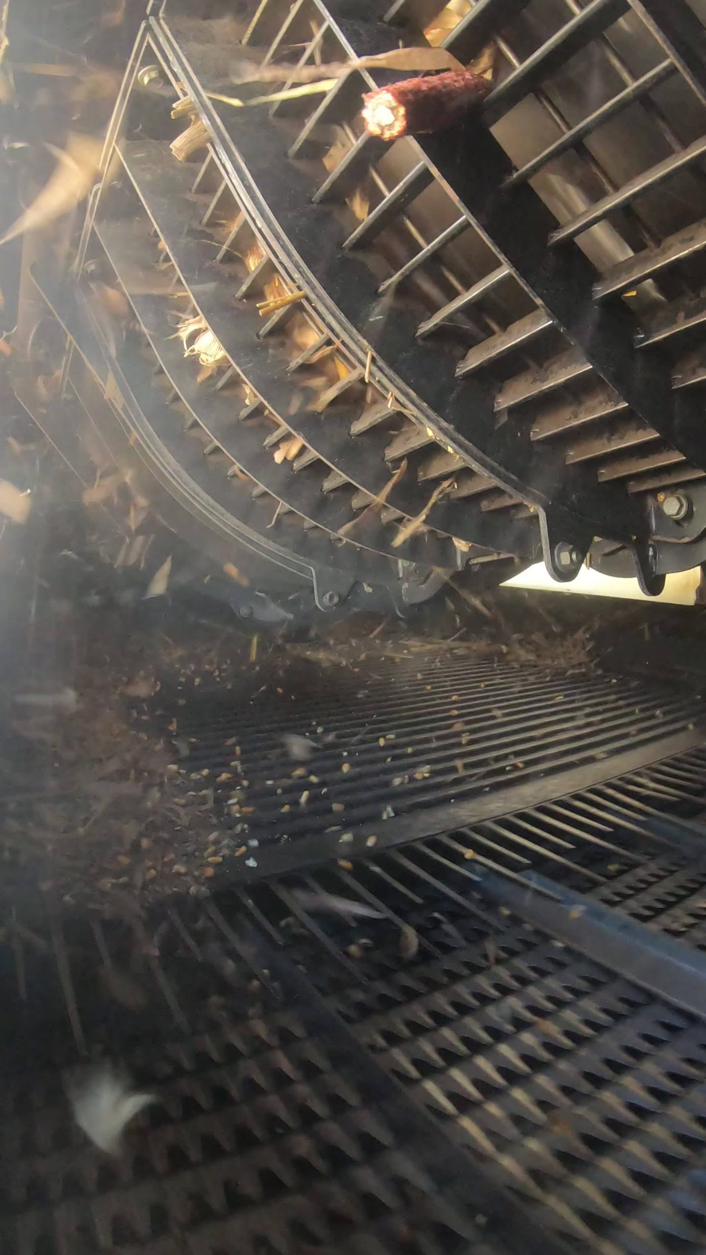 anyone ever wonder what it looks like inside of a combine during corn harvest?  This…